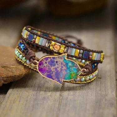 Bless Our Family Hematite Wrap Bracelet-Your Soul Place